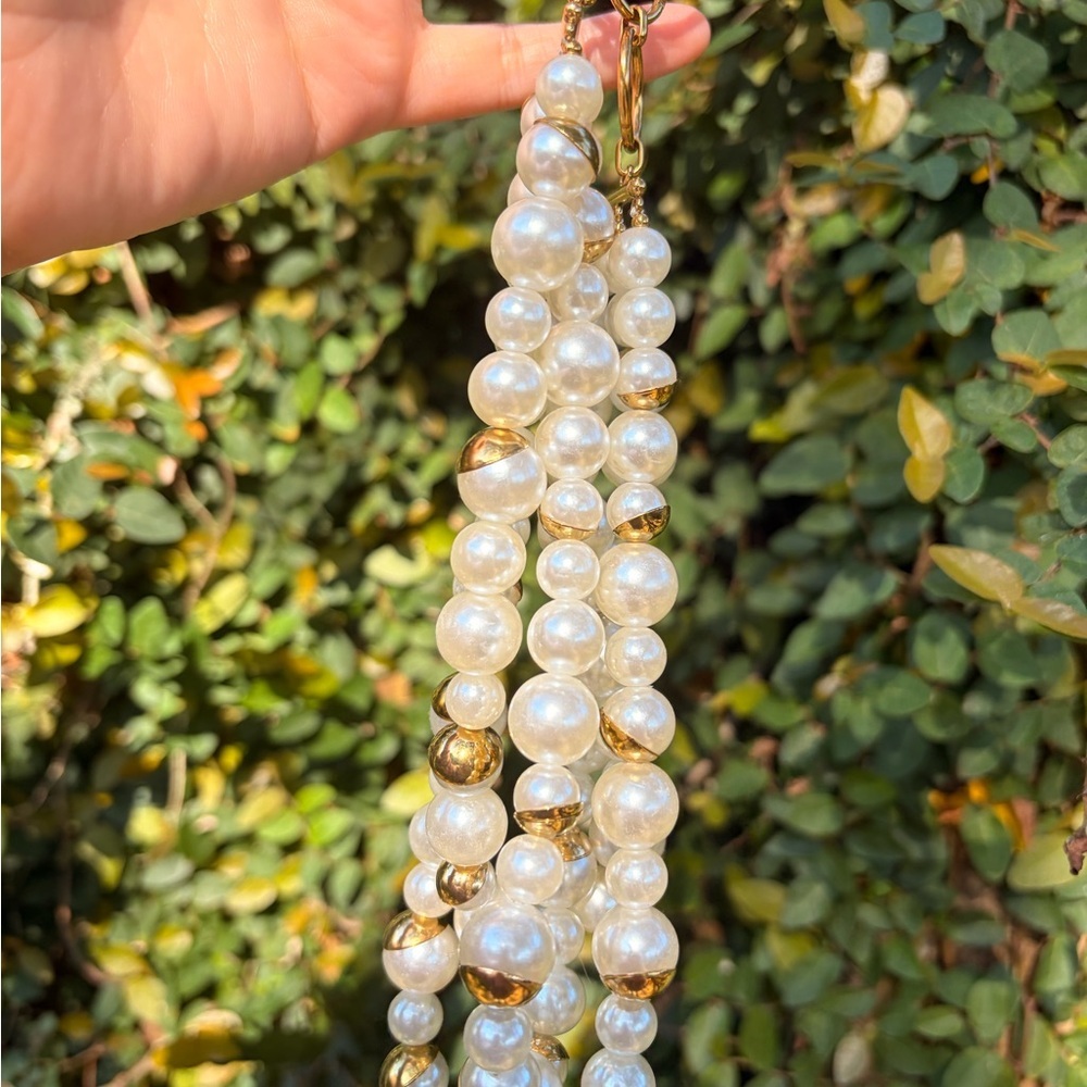 NEW! Classic Gold & Pearl Multi-Strand Necklace - Picture 7 of 12
